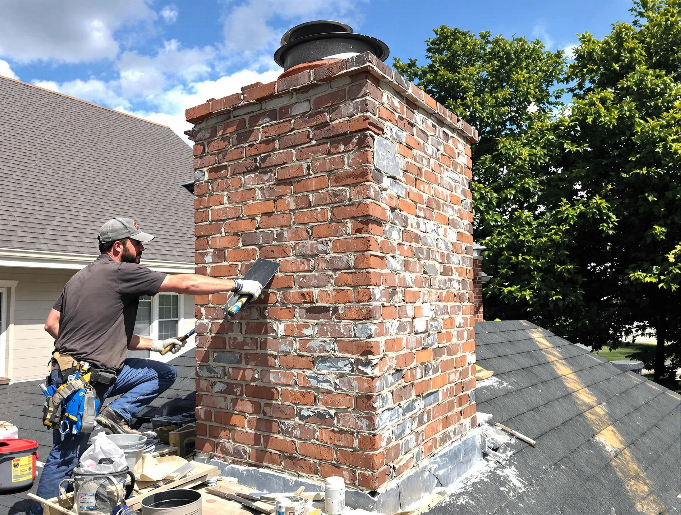 Completed chimney rebuild by Washington Terrace Chimney Sweep in Washington Terrace, UT