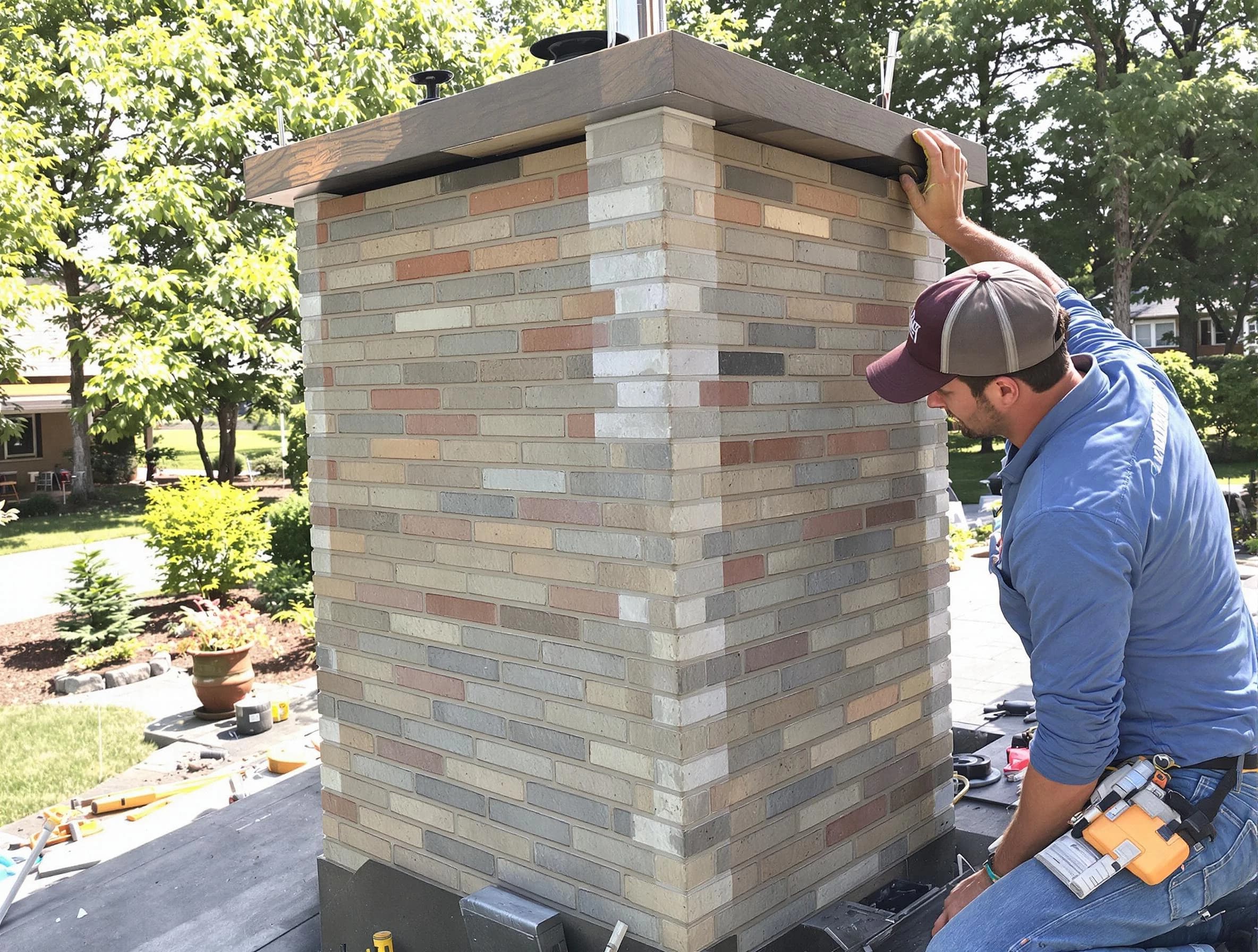 Washington Terrace Chimney Sweep completing a modern chimney remodel in Washington Terrace, UT