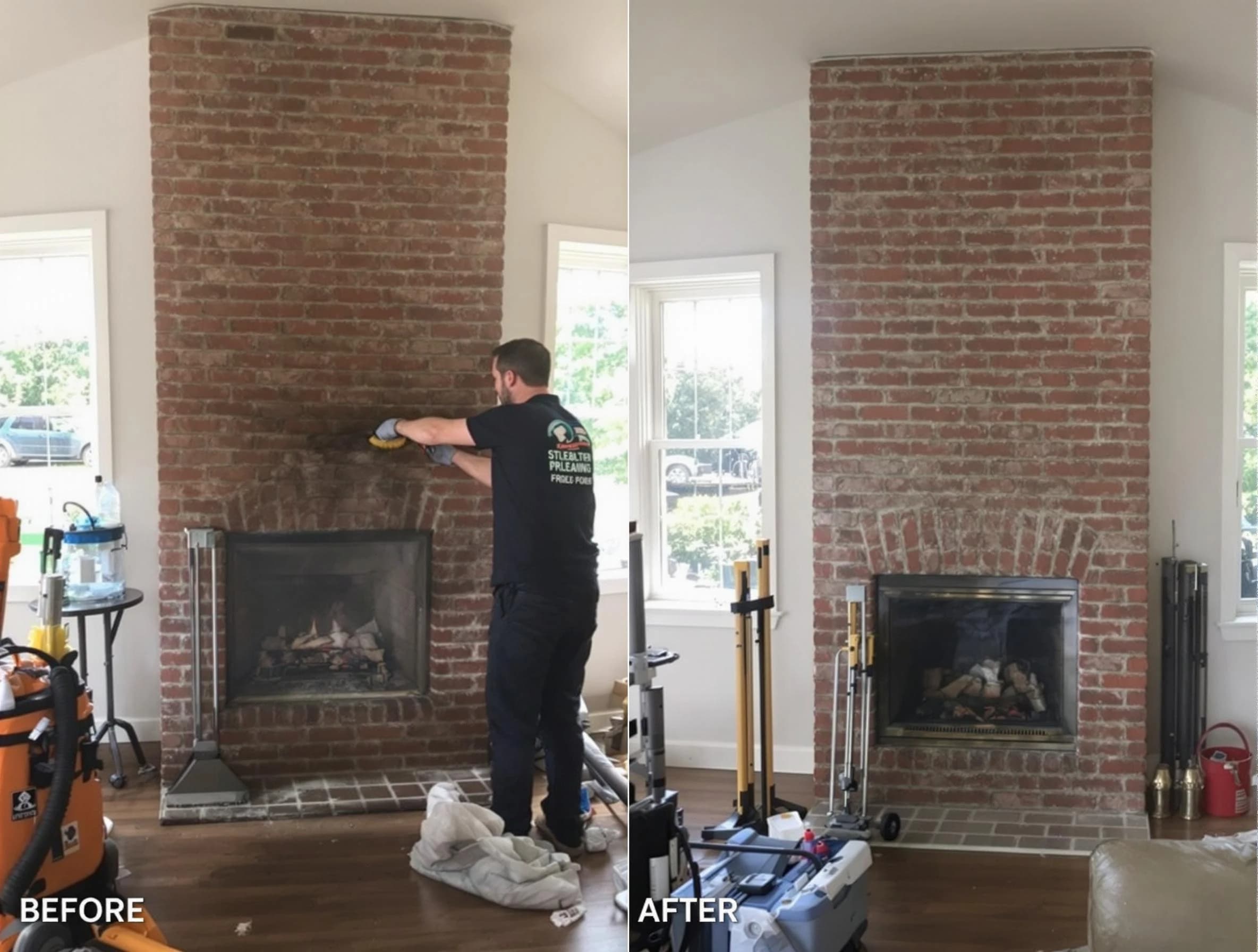Finished chimney sweeping service by Washington Terrace Chimney Sweep in Washington Terrace, UT