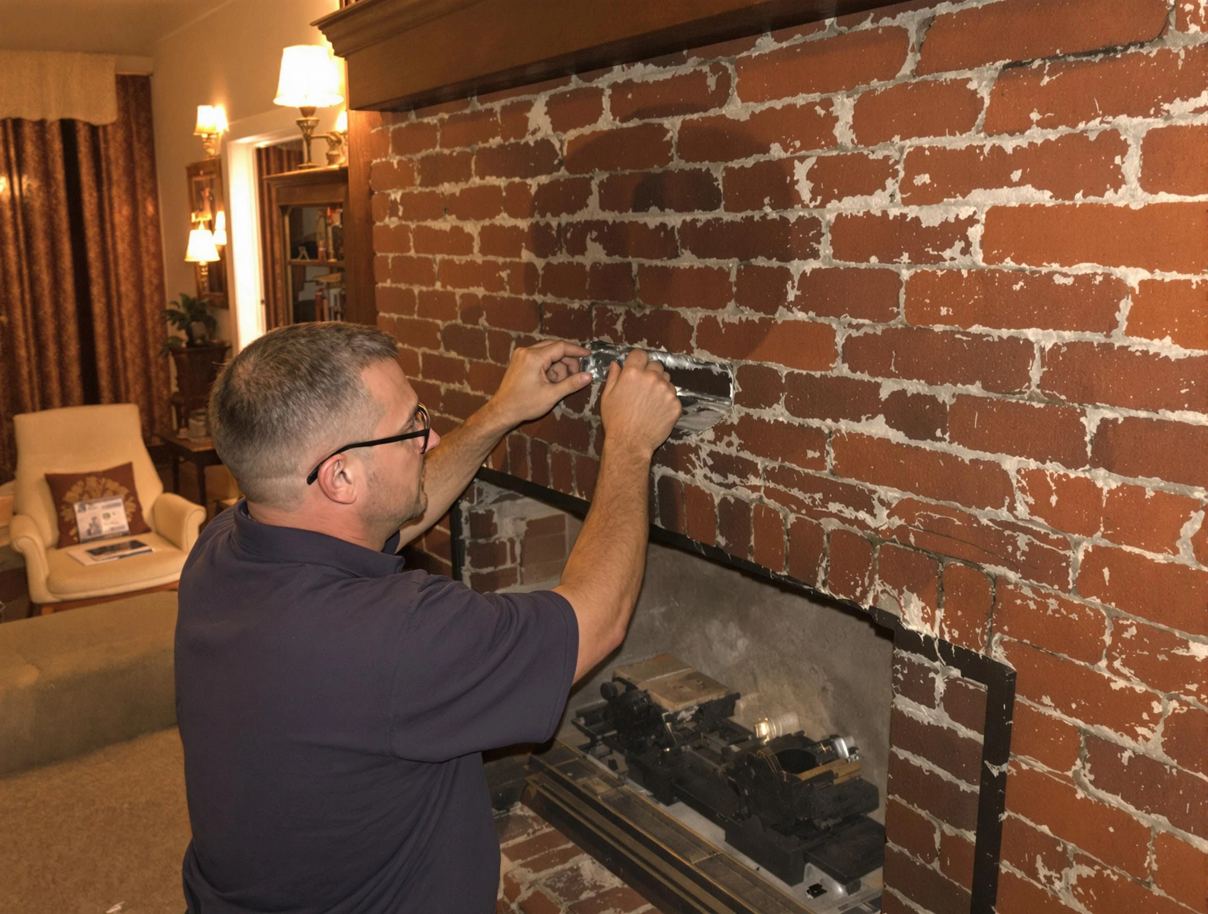 Washington Terrace Chimney Sweep expert fixing a fireplace in Washington Terrace, UT